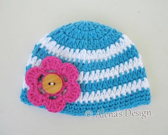 Crochet Stripe Baby Hat