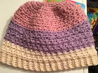 Crochet Sweetie Ponytail/Messy Bun Hat