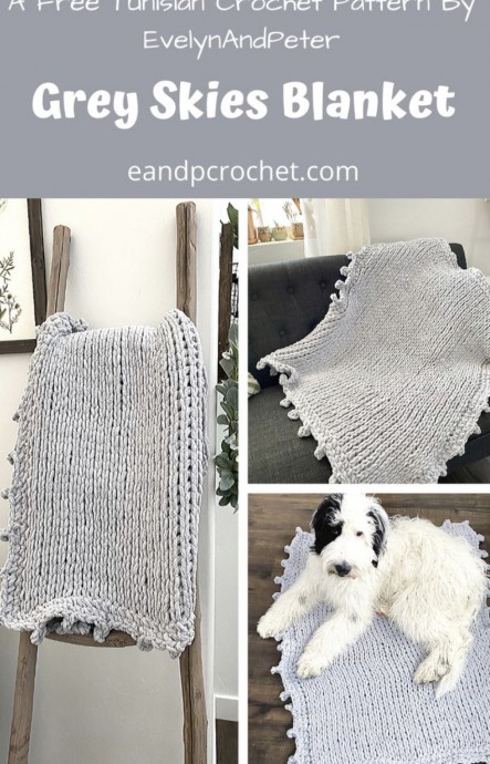 Free Crochet Pattern: Grey Skies Blanket