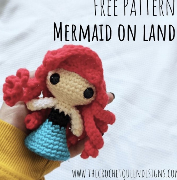 Crochet Mermaid on Land (Free Pattern)