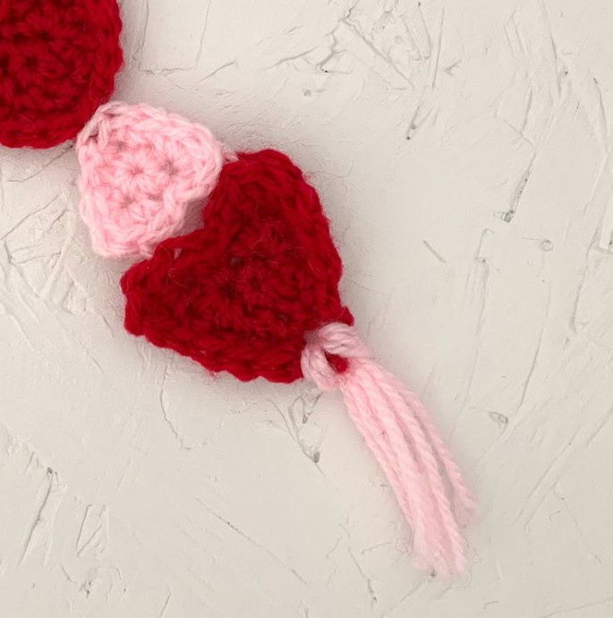 Crochet Heart Bookmark