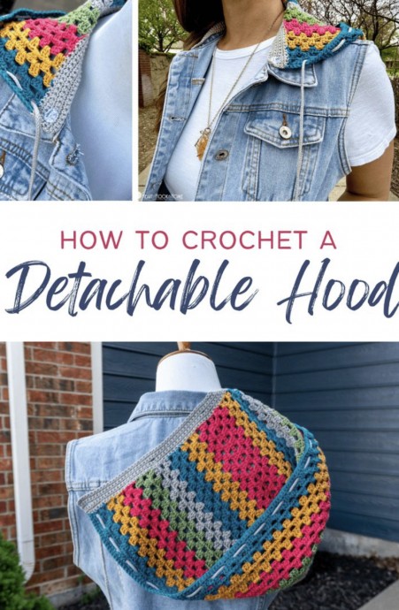 Free Crochet Pattern: Detachable Granny Stitch Hood