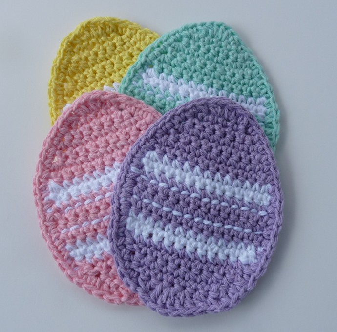 Crochet Easter Egg Coaster - Free Pattern