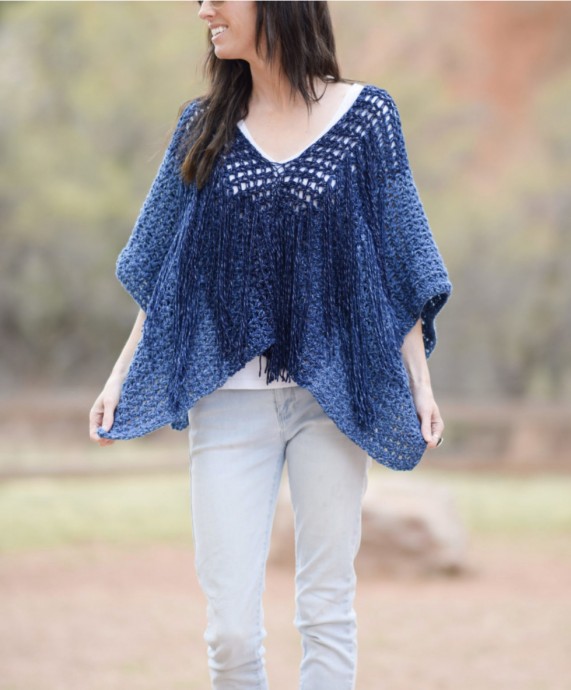 Azul V-Mesh Easy Poncho