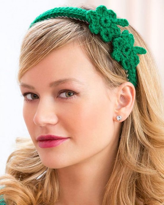 Crochet Shamrock Headband