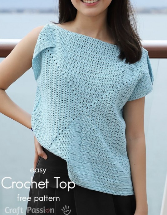 Free Crochet Pattern: Solid Square Top