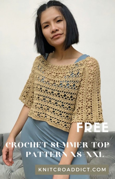 Free Lacy Summer Top Crochet Pattern