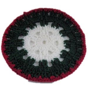 Crochet Holiday Wreath Table Mat