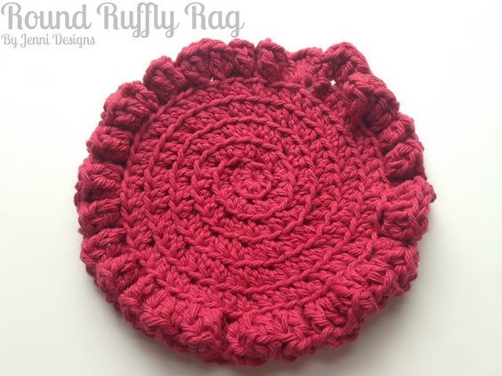 Crochet Round Ruffly Rag