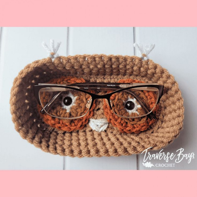 Crochet Owl Glasses Holder