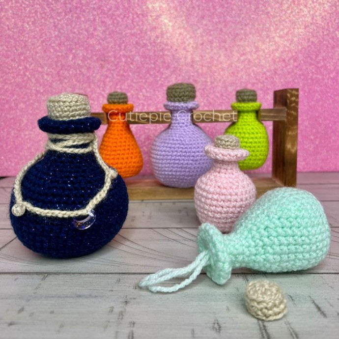 Crochet Amigurumi Potion Bottles