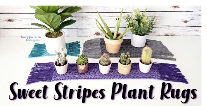 Sweet Stripes Plant Rugs