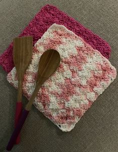 Crochet Bean Stitch Dishcloth