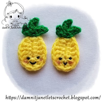 Crochet Pineapple Applique