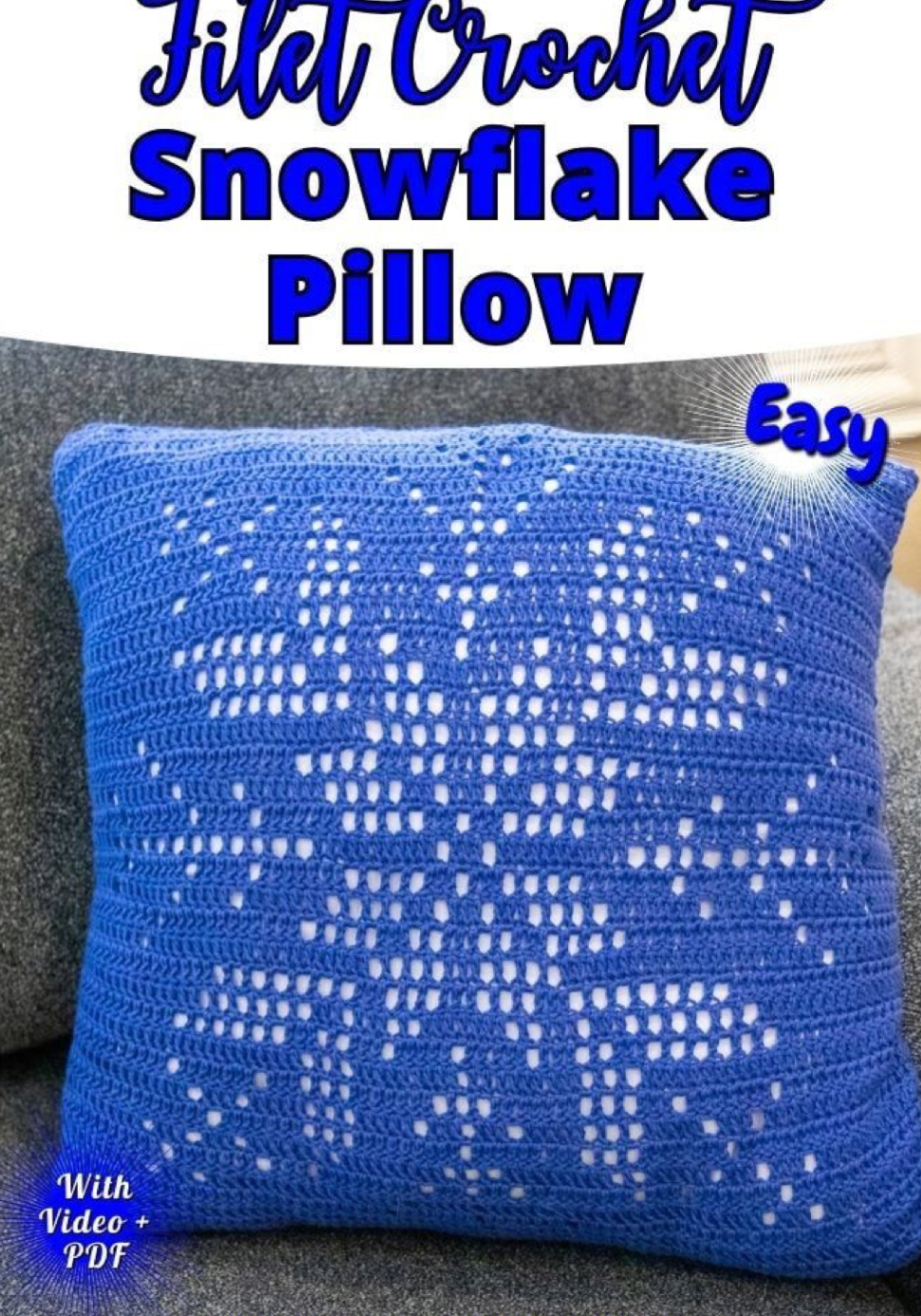 Crochet Snowflake Pillow FREE CROCHET PATTERN — Craftorator