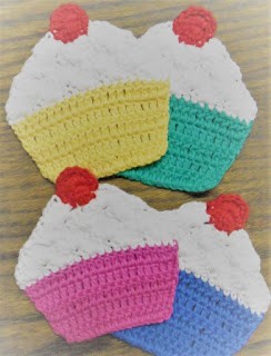 Crochet Cupcake Coasters