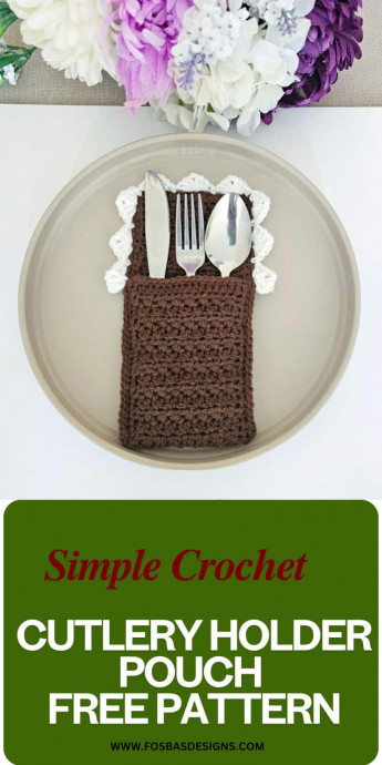 Crochet Cutlery Holder Pouch