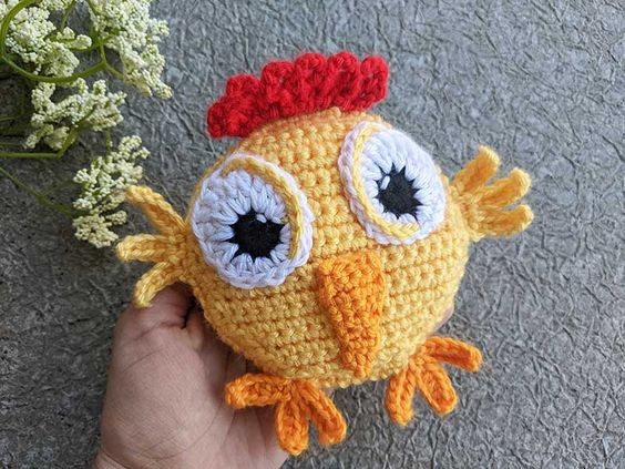 Crochet Baby Chicken Toy