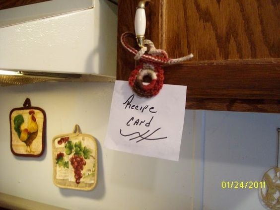 Crochet Recipe Card Hanger