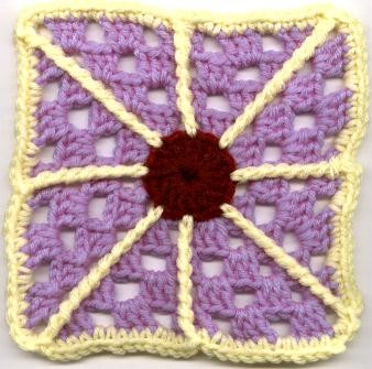 Crochet Sunflower Pinwheel Granny