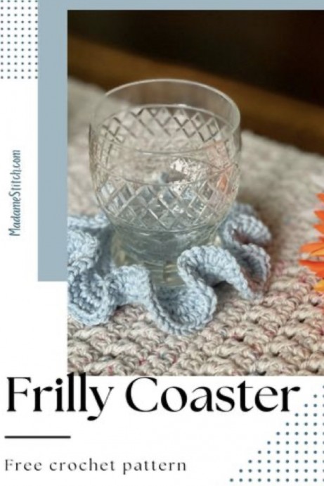 Free Crochet Pattern: The Frilly Coaster