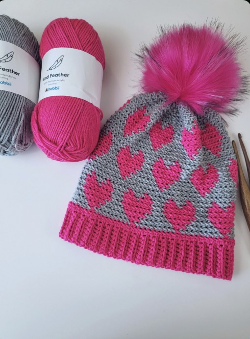 Adorable Heart Beanie