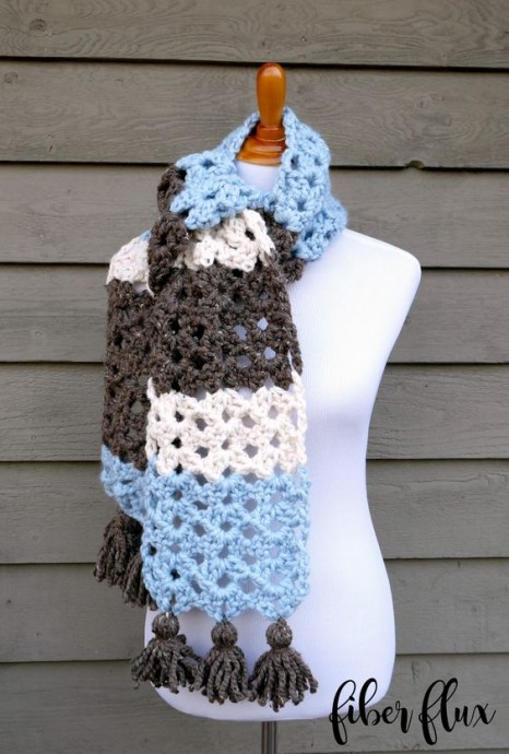 Crochet Winter Woods Scarf