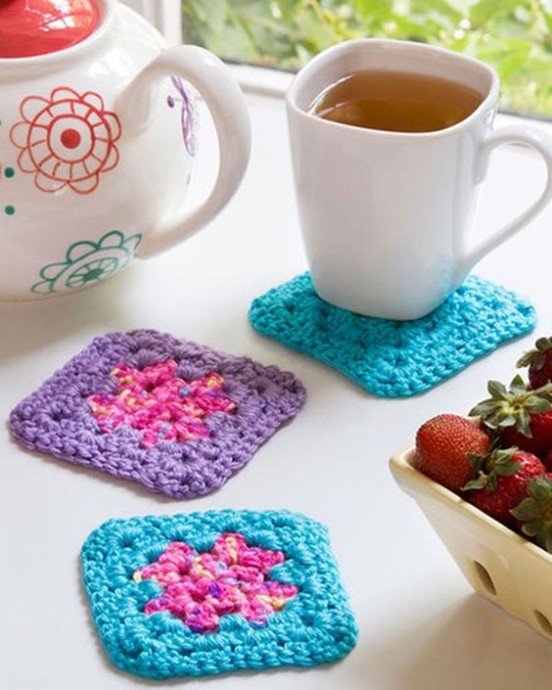 Crochet Square Coasters