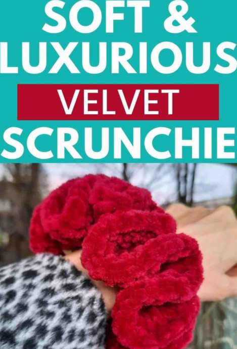 Crochet Soft & Luxurious Velvet Scrunchie (Free Pattern)